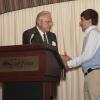 Dr. Gaylon McCollough, greets Scholar/Athlete Nominee, Daniel LaBorde.